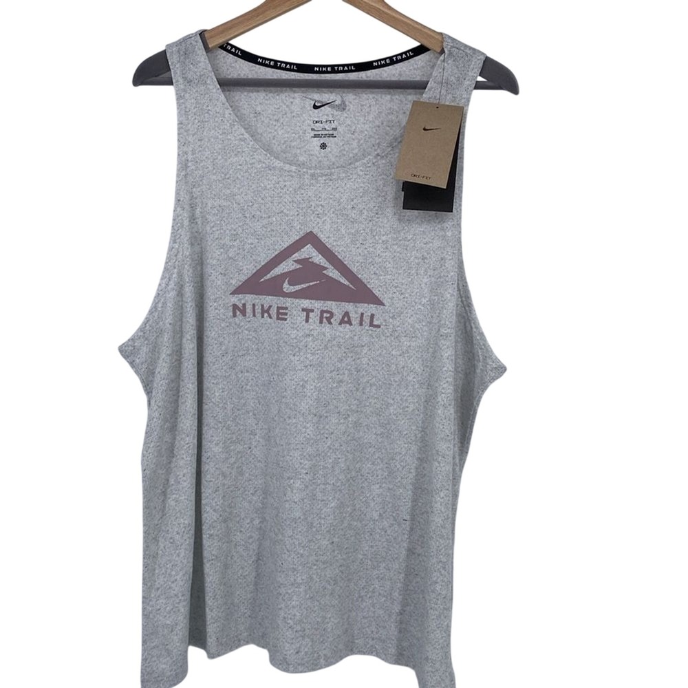 Nike Women's Trail Dri‎ Fit Running Tank Top DM7571-078 Size XXL